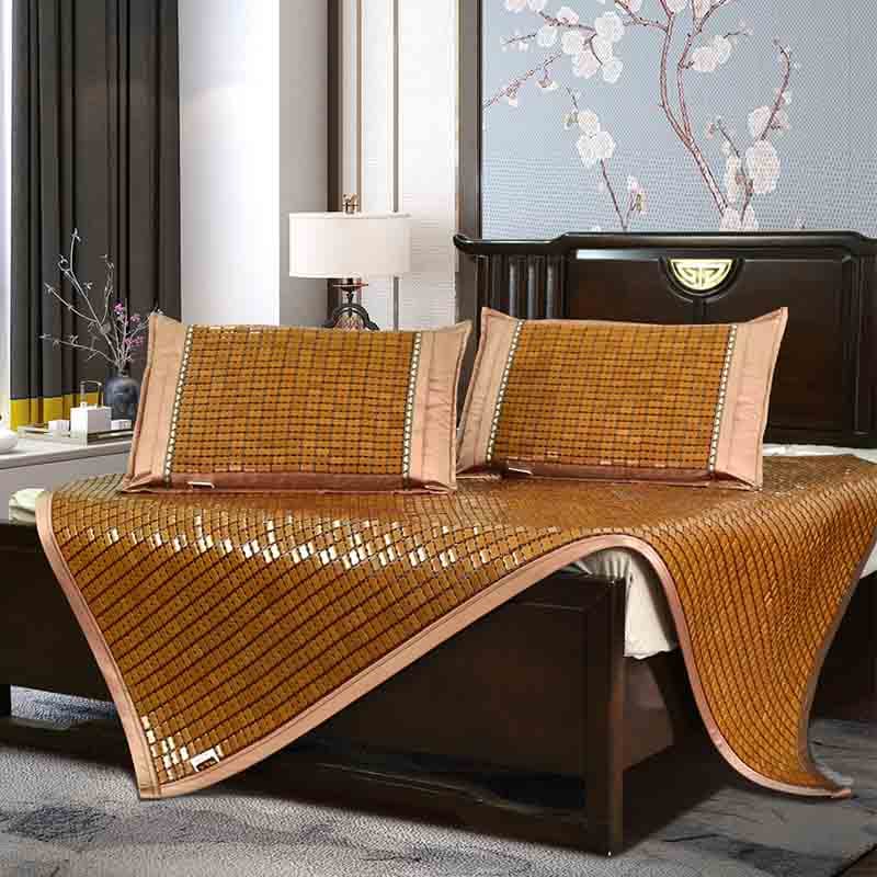 Carbonized Bamboo Mahjong Summer Mattress Topper